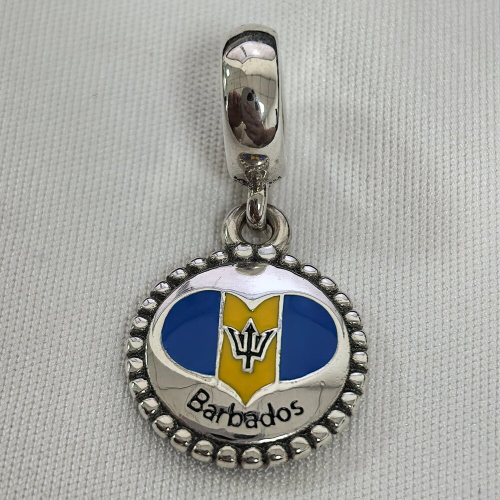 Pandora Barbados Exclusive Charm Pendant, S925 Silver Jewelry